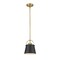 Z-Lite Z-Studio 1 Light Mini Pendant, Matte Black & Heritage Brass 726MP-MB+HBR - alternate 1